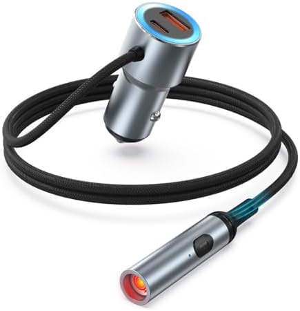 Enhanced USB C Car Charger Adapter – Dual Socket Fast Charging Solution with PD QC 3.0 Technology for All Vehicles – Ultimate Compatibility and Efficiency for Mobile Devices – Ideal for Road Trips and Daily Commutes – Premium Quality Cigarette Lighter Charger with Lightweight Design