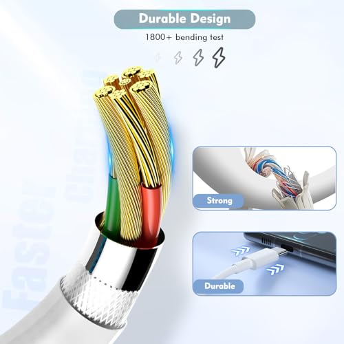 Ultimate 10 FT Magnetic Wireless Charger for i Phone | Fast 15 W Mag Safe Charging Pad | 2-Pack with Advanced Overcharge Protection | Compatible with i Phone 16/15/14 Series & Air Pods | Travel-Friendly Design for On-the-Go Power Solutions