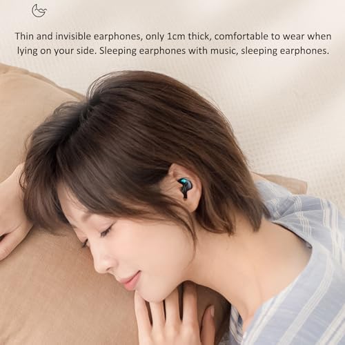 Innovative Bone Conduction Sleep Bluetooth Earbuds – Wireless Noise Cancelling Headphones with Ergonomic Comfort and LED Charging Case – Advanced Bluetooth 5.3 for Enhanced Connectivity, Safe Listening, and Ultimate Relaxation – Ideal for Fitness Lovers and Leisure Seekers