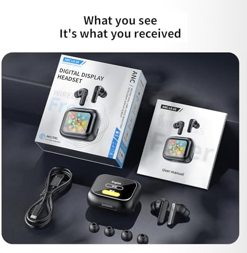 Advanced Bluetooth 5.4 Noise Cancelling Earbuds with Touch Control – Immerse Yourself in Crystal-Clear Sound and Deep Bass with Adjustable EQ and Environmental Noise Management – Perfect for Professionals and Music Enthusiasts on Android, i OS, Tablets, and Laptops (Black)