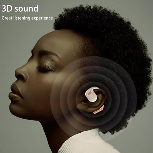Unleash Your Audio Adventure with Open Ear Wireless Bluetooth Earbuds – 28 Hours of Playtime, Ultra-Lightweight Design, and Immersive Stereo Sound for Active Lifestyles, IPX5 Sweat-Resistant Technology, Enhanced Device Compatibility, and Quick Charge Case for Effortless Listening