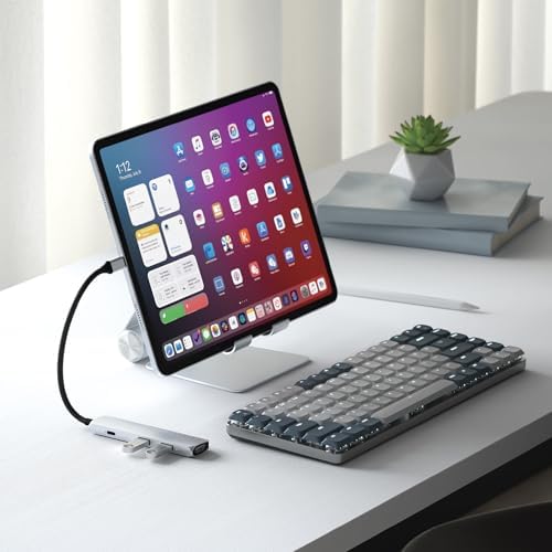 Satechi 4-in-1 USB-C Hub Multiport Adapter – Enhance Your Connectivity with 4 K HDMI Output, Dual USB 3.0 Ports, and a Sleek Black Design for Mac Book & Chromebook Users – Perfect for Remote Work and Media Streaming