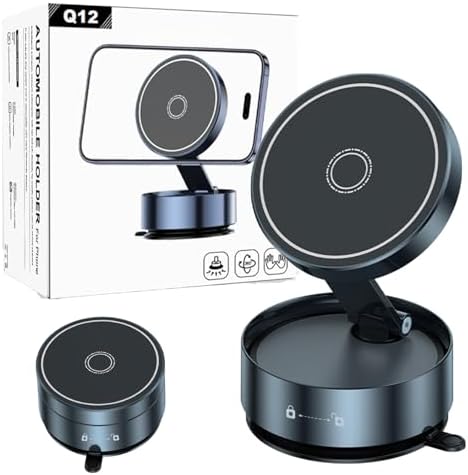 Aenro Phone Mount X Pro,Mobile Phone Navigation Magnetic Bracket,Updated Model 360° Rotating Mechanical Vacuum Magnetic Cell Phone Stand,No Need to Charge，Foldable and Retractable(Black) – Enhanced Compatibility and Speed