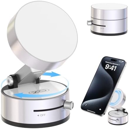 Revolutionary 15 W Magnetic Wireless Car Charger Mount – Adjustable Fast Charging Holder for i Phone 12-16 | Sleek, Foldable Design for Optimal Viewing | Ideal Gift for Tech-Savvy Drivers | Enhanced Mag Safe Compatibility & Travel-Friendly Convenience