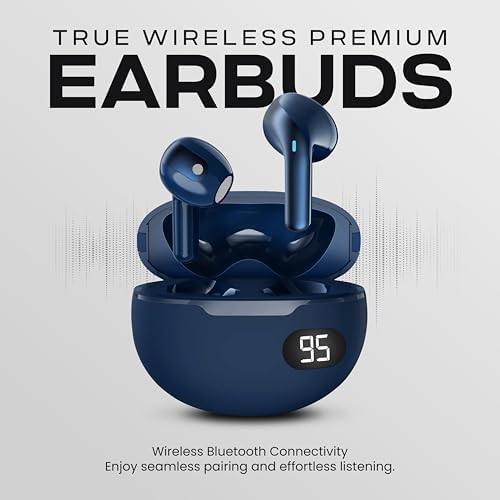 Gabba Goods Bliss Wireless Bluetooth Earbuds – Ultimate Ergonomic In-Ear Fit with Touch Controls for Seamless Audio Experience, 6-Hour Playtime & Built-in Mic for Crystal Clear Communication – Perfect for Travel, Gym, Home & Gaming Compatibility in Stylish Black Finish