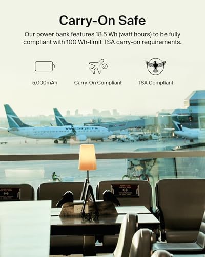 Belkin Wireless Power Bank 5000 m Ah with Mag Safe Compatibility – Portable Charger for i Phone 16 Series, i Phone 15, and Air Pods – 7.5 W Fast Charging with Built-in Kickstand for Hands-Free Use – Lightweight White Design for On-the-Go Charging Solutions