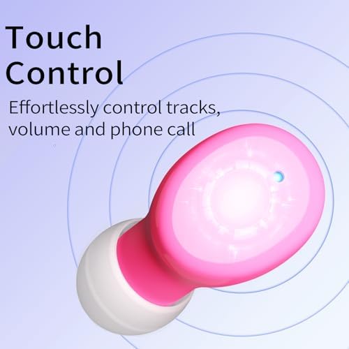 Ultra-Lightweight Bluetooth 5.3 Wireless Earbuds – Deep Bass In-Ear Headphones for Clear Calls and Immersive Sound, 60-Hour Battery Life, Perfect for Gaming, Workouts, and Study – Stylish Purple Design for Active Lifestyles