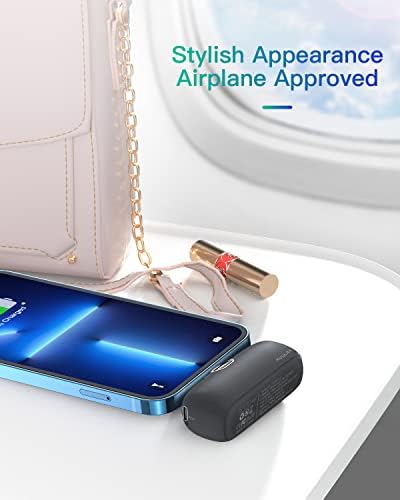 Compact 5000 m Ah Kuulaa Portable Charger for i Phone with Built-in Lightning Cable – Fast Charging Power Bank for i Phone 14/13/12/11/XR/XS/X/8/7/6 in Sleek White Design – Ultimate On-the-Go Charging Solution with Enhanced Compatibility