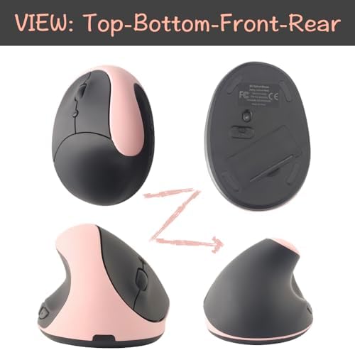 Urby Left Handed Wireless Vertical Mouse – Ergonomic Gaming Companion for Lefties, Compatible with Windows, mac OS & i Pad OS, Sleek White Finish, Includes Battery for Instant Use – Boost Comfort & Enhance Your Gaming Experience