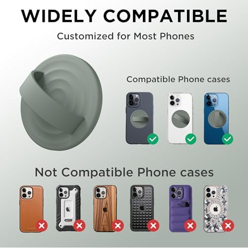 Revolutionary Magnetic Phone Ring Grip Holder – Ergonomic Silicone Finger Loop for i Phone Pro Max/Plus, 12/13/14/15/16 Series – Compatible with Mag Safe – Oat Color Enhances Aesthetics and Comfort – 360-Degree Rotation for Effortless Use – Secure Your Device with Style and Stability – Essential Smartphone Accessory for Unmatched Usability and Convenience