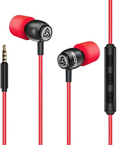 LUDOS Clamor Wired Earbuds – Premium Noise-Isolating In-Ear Headphones with Memory Foam Tips, Built-in Microphone, 5-Year Warranty – Perfect for i Phone and Samsung Users, Ideal for Students and Small Ears in Stylish Pink – Ultimate Sound Quality and Comfort for Everyday Use