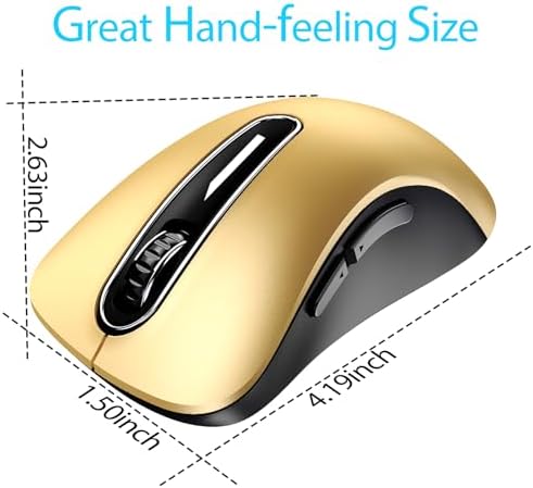Upgrade Your Workflow with the Memzuoix 2.4 G Wireless Mouse – Ergonomic and Portable 1400 DPI USB Mouse for Laptop, PC & Desktop | 5 Customizable Buttons for Ultimate Control | Ideal for Professionals and Casual Users Alike