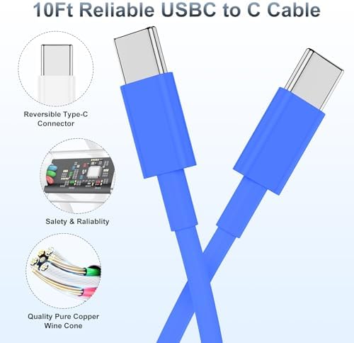 High-Efficiency 20 W USB-C Fast Charger for i Phone 16 & i Pad Pro – Versatile 6 ft & 10 ft Type C Charging Cables with Robust Wall Adapter for Quick Power Boosts – Perfect for i Phone 16 Pro Max, 15 Plus, and All i Pad Models – Maximize Your Charging Flexibility and Efficiency