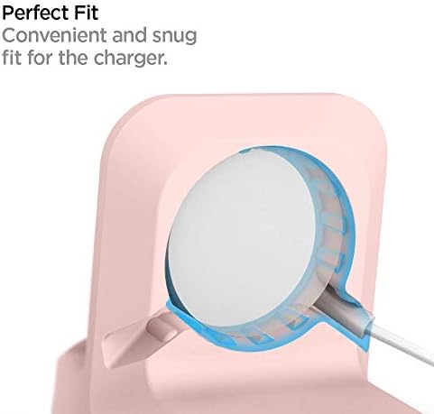 Spigen S350 Apple Watch Charger Stand – Durable TPU Dock with Non-Slip Base for Enhanced Stability and Fast Charging – Compatible with Ultra 2/1, Series 10, SE2, and More – Optimal Charging Solution for All Apple Watch Sizes – Sleek Design for Desk or Nightstand Use