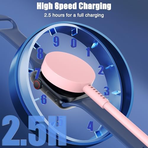 USB-C Magnetic Charger for Apple Watch – Fast Charging Cable Compatible with Ultra, Series 9-1 – 3.3 FT (1.1 M) Black – Enhanced Power Delivery & Secure Connection for All Models