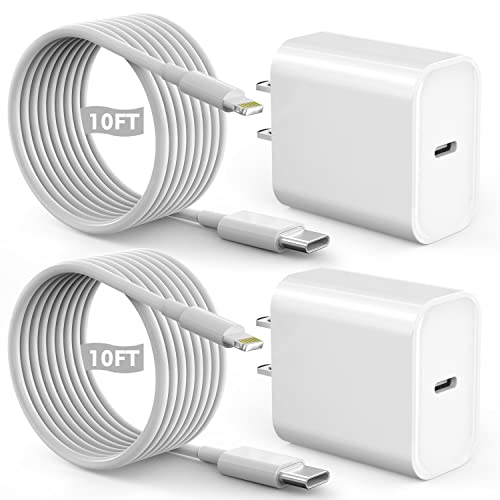 Experience Lightning-Fast Charging with Apple MFi Certified 20 W USB-C Charger Bundle – Dual Pack for i Phone 14/Pro/Pro Max/Plus, 13, 12, 11, XS, XR, X, SE2022 & i Pad – Enhanced Compatibility with Durable Lightning Cables for Quick Power Ups and Reliable Performance – Ideal for Home, Office & Travel Use – Compact Design for Ultimate Portability and Convenience – Unmatched Safety Assurance with MFi Certification