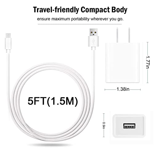 Reliable 5 V AC Replacement Charger Cable for Motorola Baby Monitors – Compatible with eufy, VAVA, and VTech Models VM341, VM343, VM344 – 5 FT USB Micro Power Cord for Enhanced Flexibility and Performance – Durable, High-Quality Baby Monitor Accessory for Continuous Monitoring and Peace of Mind