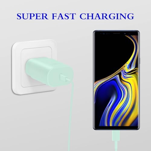 Experience Unmatched Fast Charging with the GUUSMART 2-Pack 25 W Type C Charger & 6 ft USB C Cable – Ideal for Galaxy S23 Ultra, i Phone 15 Series & More – Compact, Lightweight, and Sleek Black Design for On-the-Go Efficiency – Power Up to 3 x Faster with Enhanced Compatibility and Durability