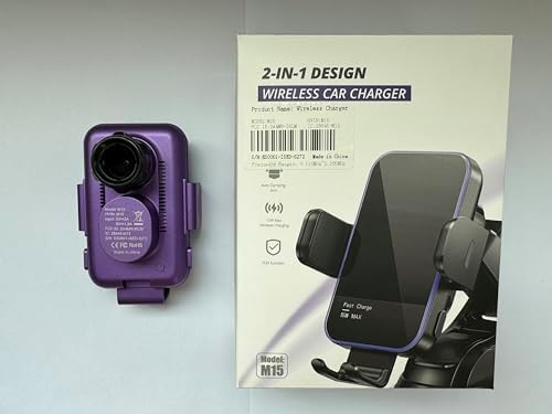 High-Speed Wireless Car Charger with Auto-Clamping Phone Mount and RGB Backlight – 15 W Qi-Compatible Charging for i Phone 15, 14, 13, 12 Mini, Pro Max, 11, XR, X, Samsung Galaxy S23 Ultra, S22, S21+ – Sleek Silver Design for Enhanced Aesthetics and Safety on the Road