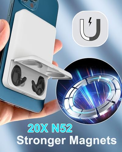 Magnetic 2-in-1 Portable Power Bank and True Wireless Earbuds: 5000 m Ah Mag-Safe Charger for i Phone 16/15/14/13/12 – Ultimate Audio and Charging Solution in Sleek Black Design for On-the-Go Users