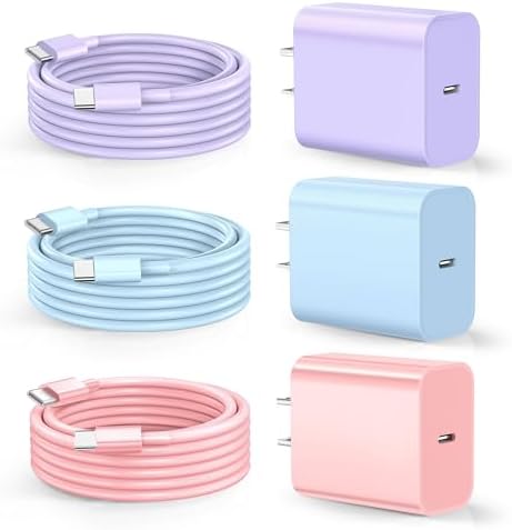 Compatible with iPhone 16/15 Charger Fast Charging, Dual Port 20W USB C Wall Charger Block Type C to Type C 10ft Long USB C Fast Charing Cable for Phone 15/16/Pro Max/Pro/PlusPad Pro/Air/Android – Enhanced Compatibility and Speed