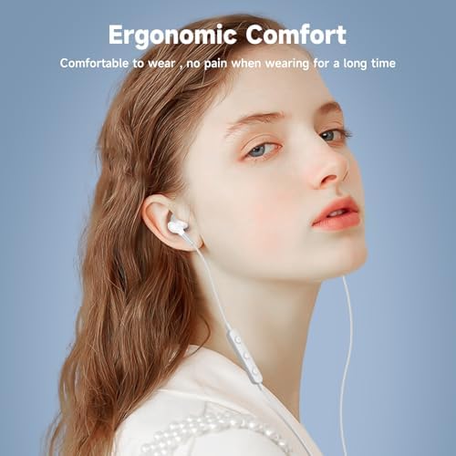 Ultimate Hi-Fi USB C Earbuds for i Phone & Samsung Galaxy – Premium Wired Headphones with Built-in Microphone, On-the-Go Volume Control, and Universal Compatibility for i Pad & Google Pixel – Durable Design for Audiophiles and Professionals Seeking Superior Sound Quality and Comfort