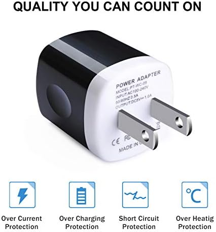 Compact USB Wall Charger Adapter – 1 A Cube Charger Block for i Phone & Samsung – Fast Charging, Lightweight Design, Universal Compatibility for Home, Office, Travel – Reliable Power Solution for i Phone 16/15/14/13/12/11 Pro Max/SE/X/8/7, Samsung Galaxy S24/S23/S22/S21 FE/S20/A15 5 G/A35 & Moto Smartphones – Durable and Safe Charging Accessory