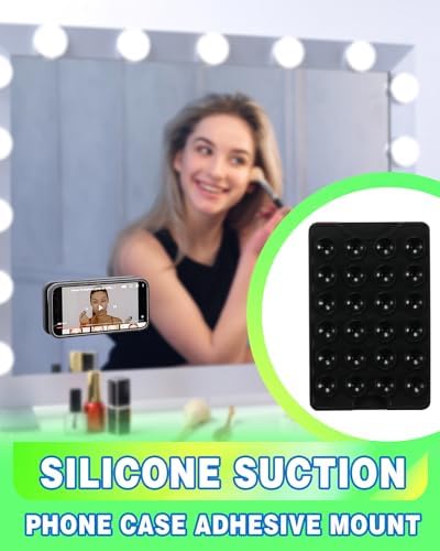 BIAJIYA Phone Sticky Grip Wallet Mount Stick on Suction Mirrors Phone Card Holder Silicone Adhesive Phone Accessory for Tiktok All Smartphones (RoseGold5PC) – Enhanced Compatibility and Speed