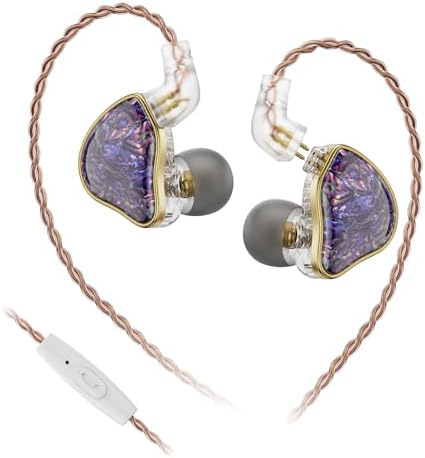 DB2 IEM Hybrid Earphones – Premium 1 BA & 1 DD In-Ear Monitors for Ultimate Sound Experience, Perfect for Gamers, Audiophiles, and Musicians – Stylish Purple Finish with Detachable 2-Pin Cable & 3.5 mm Connection for Enhanced Comfort and Performance