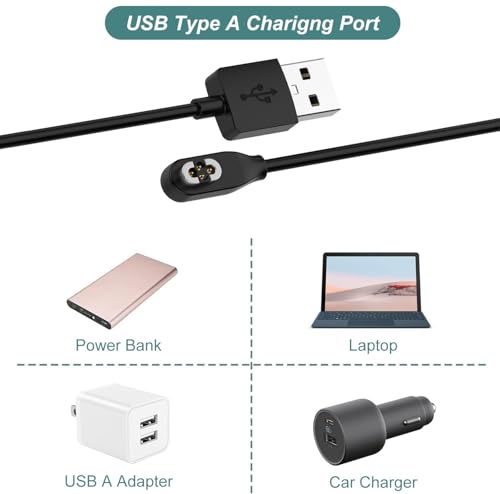 Kissmart Magnetic Charging Cable for Shokz Open Swim Pro & S710 Headphones – 3.3 ft Fast Charging Accessory for Bone Conduction Audio Experience – Durable, Tangle-Free USB Cable for Effortless Connectivity & Enhanced Compatibility