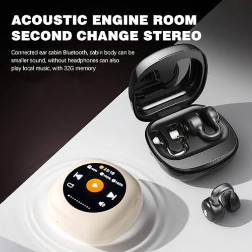 Air Conduction Bluetooth Earbuds for Active Lifestyles – Lightweight Open Ear Clip-On Design with Touch Controls for Ultimate Comfort and Awareness – Perfect for Fitness, Cycling, and Daily Commutes – Secure Fit, Bluetooth 5.4 Connectivity, and Broad Device Compatibility for Superior Sound Quality and Safety