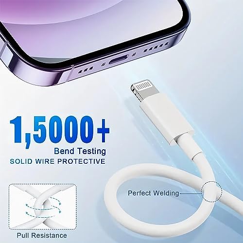 Swift Charge 20 W USB-C Charger for i Phone 15 & i Pad – 6 FT Cable Included – Rapid Power Solution for i Phone 16 Pro Max, i Pad Pro, Mini & Air – Lightweight, Durable, and Versatile Charging Block for All Your Devices – Say Goodbye to Long Wait Times with Enhanced Compatibility and Safety Features