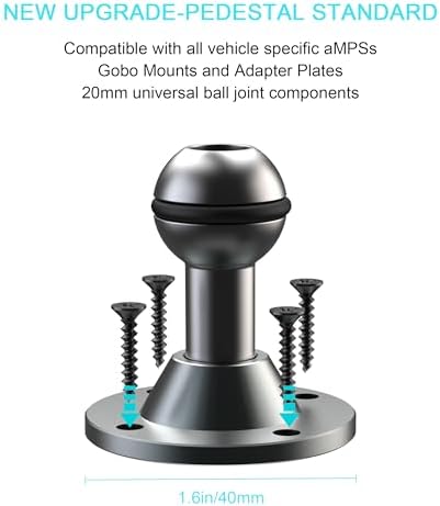 Heavy-Duty Aluminum Tablet Mount: 360° Adjustable Drill Base Holder for 4.7-12.9″ Devices – Ultimate Car, Truck, and Wall Stand for i Pad Pro/Air/Mini & Samsung Galaxy Tab – Enhanced Stability for On-the-Go Productivity