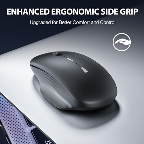 Elevate Your Productivity with the INPHIC M1 II Tri-Mode Wireless Mouse – Lightweight 80 g Bluetooth 5.0/4.0 & USB Connectivity, Ergonomic Design, Visible Battery Indicator & Type-C Charging for Windows, Mac, Tablets & Laptops – Sleek Black Finish for Ultimate Versatility