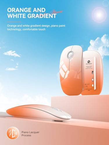 Sleek Purple Wireless Bluetooth Mouse – Effortless Dual Connectivity, 1600 DPI Precision, Whisper-Quiet Clicks, Long Battery Life for Enhanced Productivity and Versatile Device Compatibility