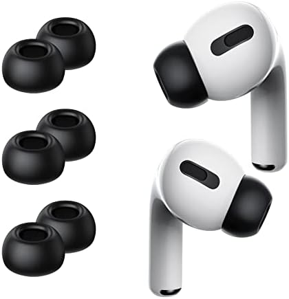 Lanwow Premium Memory Foam Ear Tips for Air Pods Pro – Ultimate Comfort & Noise Isolation, Anti-Slip Design, Fits Charging Case, 3 Sizes (S/M/L, Elegant Grey) – Enhance Your Audio Experience with Pain-Free Listening
