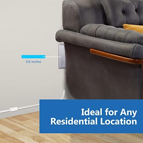 LIDER Ultra-Thin Flat-Face Outlet Extender with 3 Receptacles – Space-Saving Power Strip with 3 ft Cord, ETL-Listed for Safety, Sleek White Design for Modern Interiors – Perfect Solution for Enhanced Device Charging and Versatile Placement