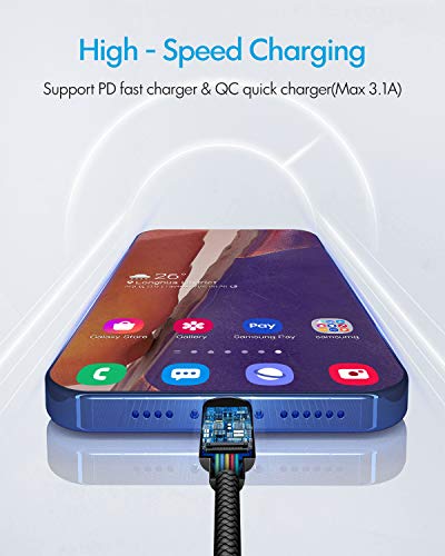 CLEEFUN 26 ft USB C to USB C Charging Cable – 60 W Fast Charger for i Phone 16/15 Pro Max, i Pad, Mac Book, Galaxy S24/S23 – Ultimate Compatibility & High-Speed Data Transfer – Durable Design for On-the-Go Power Solutions