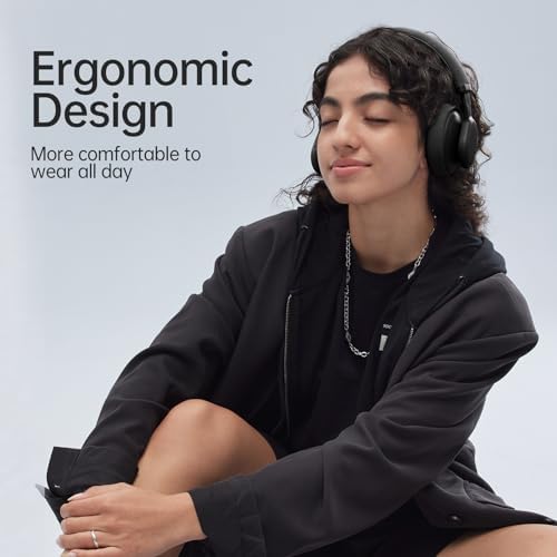 Discover the Ultimate Audio Escape with FINGERTIME’s Bluetooth 5.3 Over-Ear Headphones – Advanced Active Noise Cancelling, Unmatched 40-Hour Playtime, and Luxurious Comfort in a Sleek Grey Finish for Effortless Audio Bliss and Flawless Connectivity