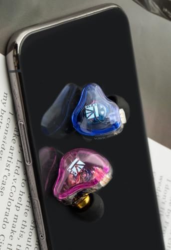 Transform Your Sound Journey with keephifi KBEAR Flash Hi-Fi Earphones – Premium Dual Driver Hybrid In-Ear Monitors in Stunning CNC Aluminum Alloy, Featuring Detachable 2 PIN-C Cable for Customization and Ergonomic Comfort for Extended Listening Sessions (Purple, Without Mic)