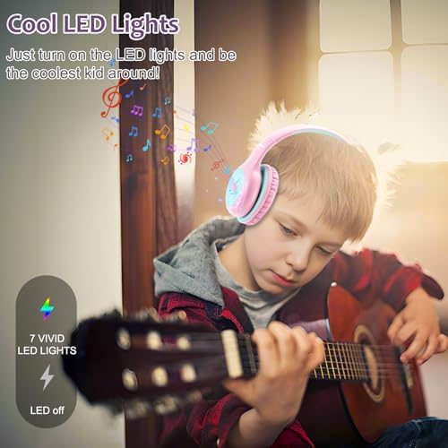 Discover Voopwink’s Safe and Stylish Blue Over-Ear Wired Headphones for Kids – Volume-Limited with Integrated Microphone, Perfect for Tablets and Travel, Ideal for Learning and Enjoyment.