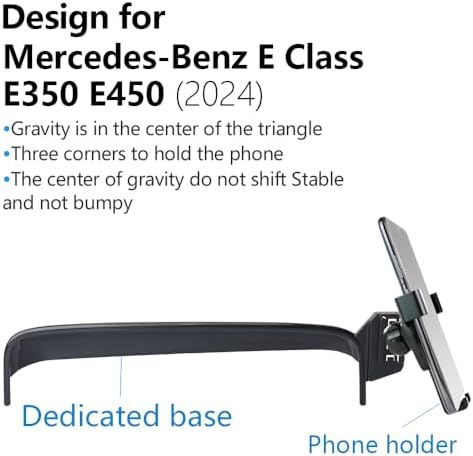 Premium Car Phone Holder for 2024-2025 Mercedes-Benz E-Class E350 E450 – Sleek Dashboard Mount for Safe Navigation & Hands-Free Use – Enhanced Stability and Aesthetic Integration for Ultimate Driving Experience