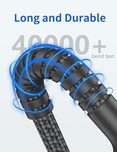 10 FT USB-C to USB-C Charging Cable 2-Pack – Premium Fast Charge & Data Transfer Solution for i Phone 16, Samsung Galaxy S23, LG, Nintendo Switch – Flexible, Durable Nylon Braided Design for Ultimate Convenience and Longevity