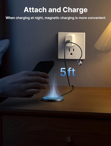 JSAUX 15 W Mag-Safe Wireless Charger Duo – Fast Charging Magnetic Pad for i Phone 16/16 Plus/16 Pro/16 Pro Max/i Phone 15/14/13/12 Mini and Air Pods – Dual Pack for Ultimate Compatibility and Portability, Sleek Black Design for Effortless Power-Up