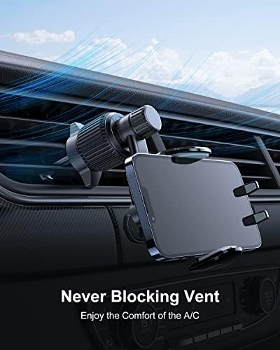 Universal Car Vent Phone Mount – Effortless Hands-Free Smartphone Holder for All Devices | Secure Clip Design Ensures Stability While Keeping Air Vents Clear | Quick Installation & Sleek Look for i Phone, Samsung, and More | Elevate Your Driving Experience with Safe Navigation and Comfort