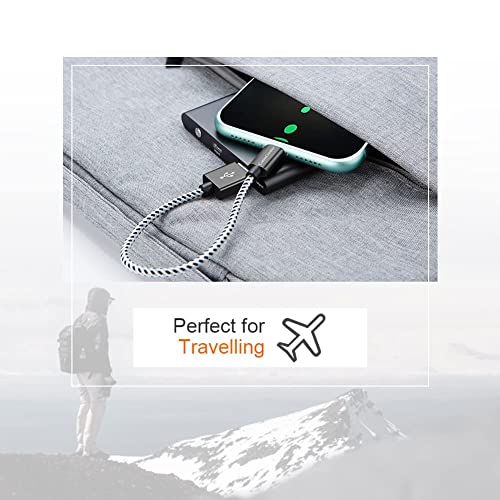 Compact 15 cm MFi Certified Lightning Charging Cable for i Phone & i Pad – Fast Charge Compatibility with i Phone 14/14 Pro Max/13/12/12 Pro/11/X/XR/8/8 Plus/7/6 S/6/SE – Durable & Travel-Friendly USB to Lightning Cable for On-the-Go Power Solutions – Premium Quality Design for Enhanced Performance and Reliability