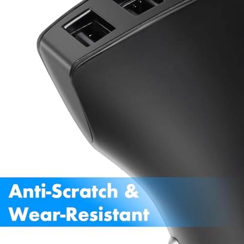 Rapid Charge USB Car Charger – 24 W Triple Port Fast Charger for i Phone 15/14/13/12/11 & Samsung Galaxy S24 Ultra/S23 – Efficient Cigarette Lighter USB Adapter for Simultaneous Device Charging – Compact Design for On-the-Go Power Solutions