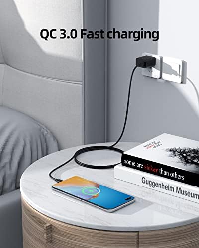 Ultra-Fast 18 W USB-C Charger for Samsung Galaxy A Series – Quick Charge 3.0 Adapter with 5 Ft Cable for A42, A32, A12, A13, A52 5 G – Efficient Power Solution for On-the-Go Charging Needs