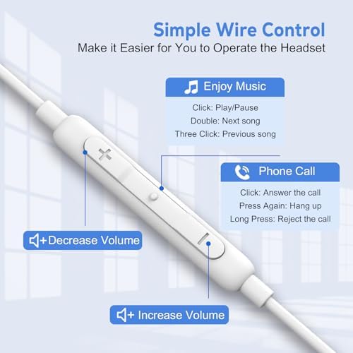 High-Fidelity USB C Earbuds with Built-In Microphone for i Phone 16 Pro Max & Samsung Galaxy – Lightweight, Tangle-Free Wired Headphones for Music and Gaming – Superior Audio Quality & Ergonomic Comfort for All-Day Wear – Seamless Compatibility with Android Devices Including Google Pixel