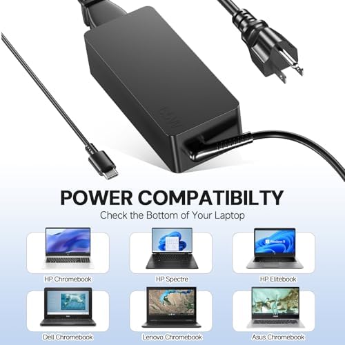 Efficient 65 W USB-C Power Adapter for Lenovo Think Pad Series: Fast Charging Solution for P14 s, P16 s, T14, T15, and X1 Carbon; Versatile AC Charger with Multiple Voltage Outputs for Enhanced Performance; Ideal for Think Pad Yoga and Chromebook Users; Safety Features Against Short-Circuit and Overheating; Comes with Charger and Power Cord for Seamless Connectivity and Reliability; Elevate Your Charging Experience with Reliable Protection and Optimal Compatibility for Various Think Pad Models.
